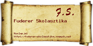 Fuderer Skolasztika névjegykártya